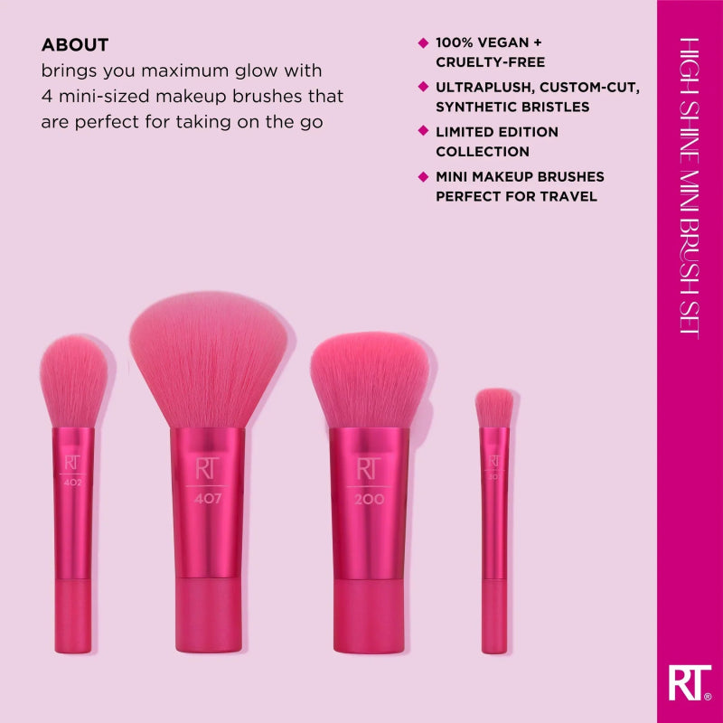 Real Techniques High Shine Mini Brush Set Limited Edition - Makeup Brushes - British D'sire