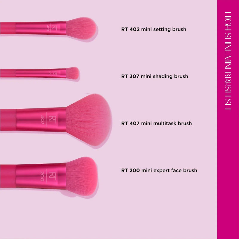 Real Techniques High Shine Mini Brush Set Limited Edition - Makeup Brushes - British D'sire