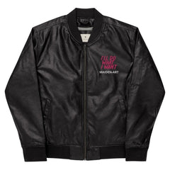 REBEL GIRL Leather Bomber Jacket - Leather Bomber Jacket - British D'sire