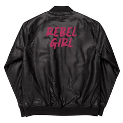 REBEL GIRL Leather Bomber Jacket - Leather Bomber Jacket - British D'sire