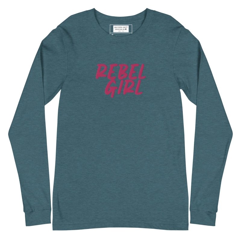 Rebel Girl Unisex Long Sleeve Tee with EMBROIDERY - long sleeve tshirt - British D'sire