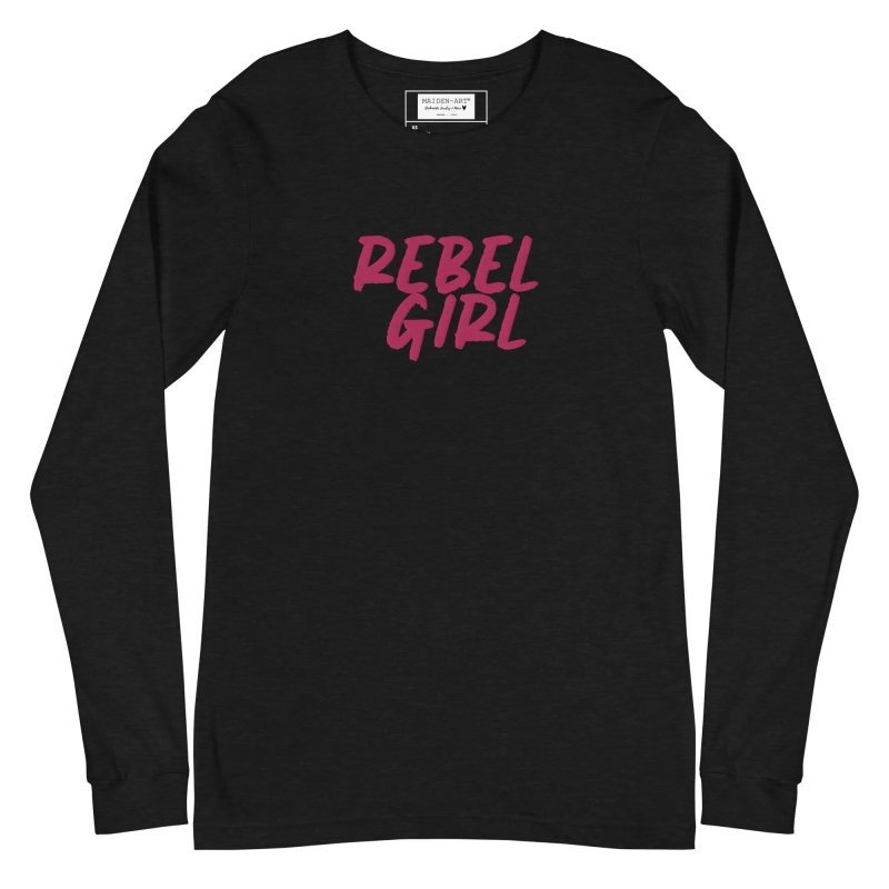 Rebel Girl Unisex Long Sleeve Tee with EMBROIDERY - long sleeve tshirt - British D'sire