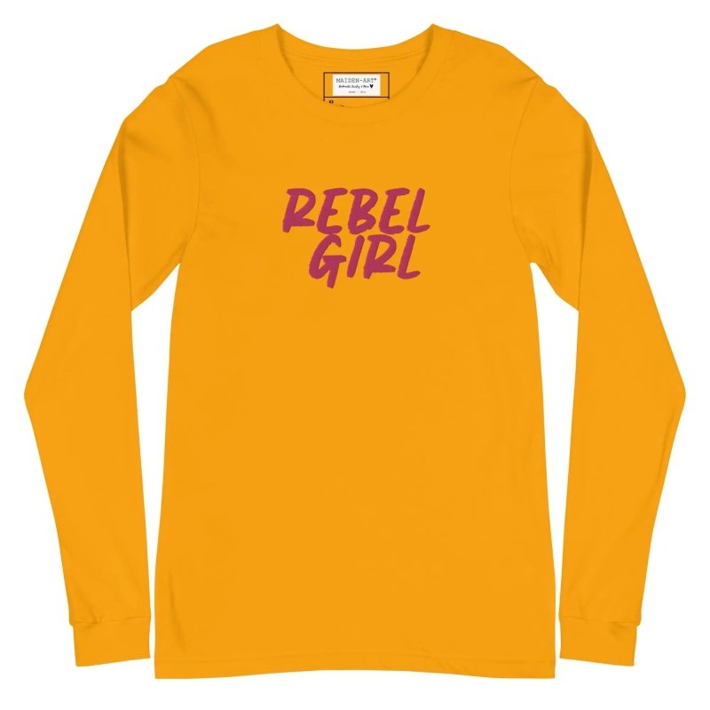 Rebel Girl Unisex Long Sleeve Tee with EMBROIDERY - long sleeve tshirt - British D'sire