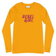 Rebel Girl Unisex Long Sleeve Tee with EMBROIDERY - long sleeve tshirt - British D'sire