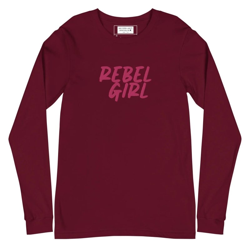 Rebel Girl Unisex Long Sleeve Tee with EMBROIDERY - long sleeve tshirt - British D'sire