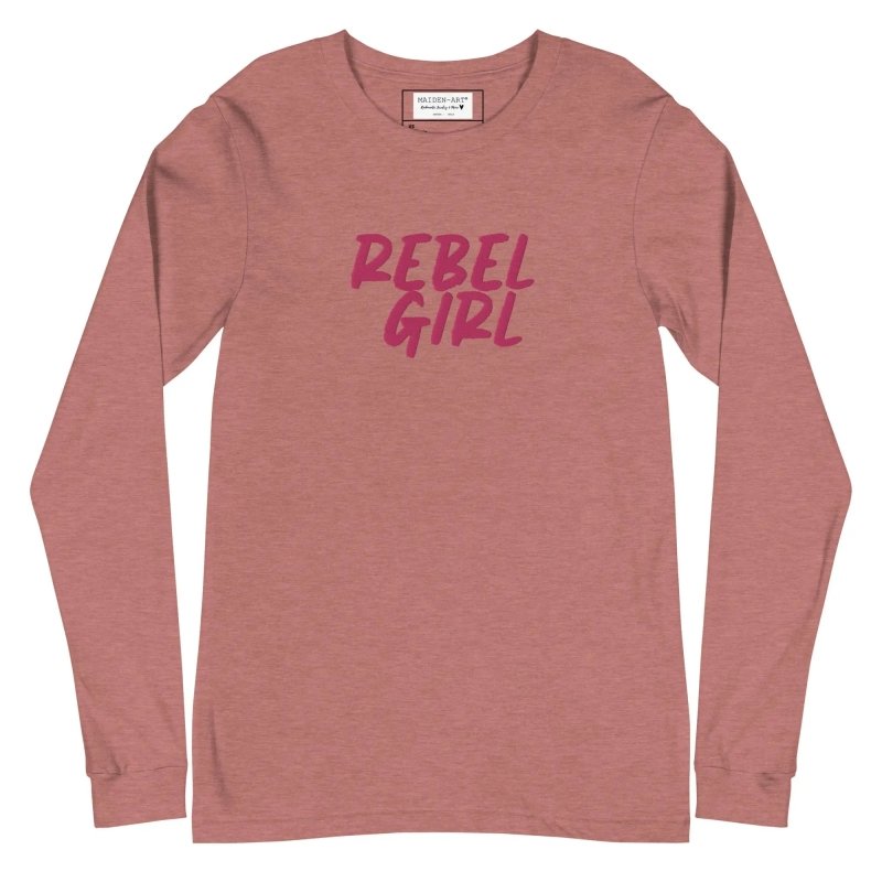 Rebel Girl Unisex Long Sleeve Tee with EMBROIDERY - long sleeve tshirt - British D'sire