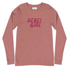 Rebel Girl Unisex Long Sleeve Tee with EMBROIDERY - long sleeve tshirt - British D'sire