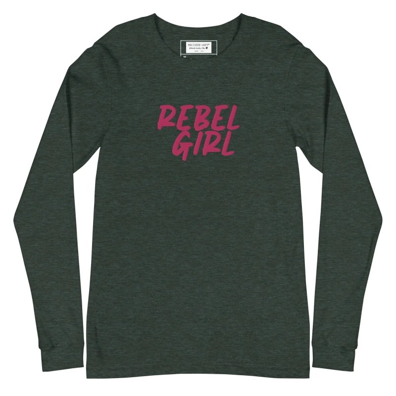 Rebel Girl Unisex Long Sleeve Tee with EMBROIDERY - long sleeve tshirt - British D'sire