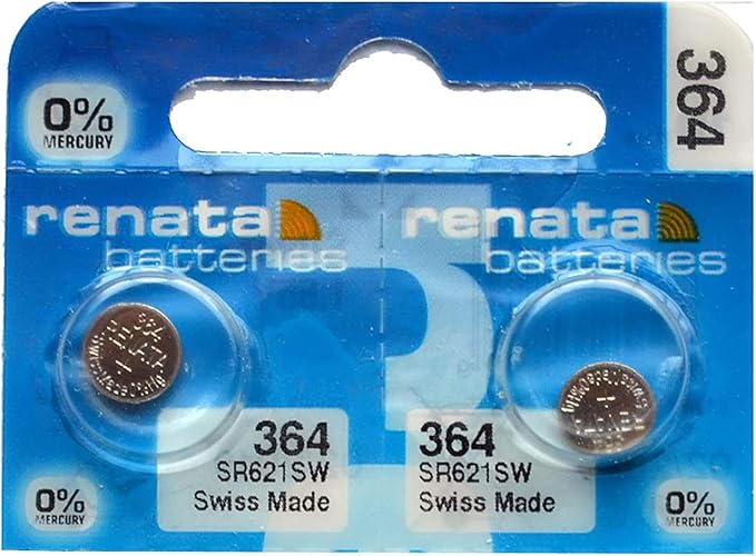 Renata Silver Oxide Watch Battery, 2 Pieces, 2.3 g - Batteries - British D'sire