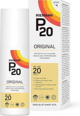 RIEMANN P20 Original SPF20 Lotion 100ml, Advanced Sunscreen Protection, High Performance, Triple Protection + Sweat Resistance, Protects up to 10 Hours, Very Water Resistant, Medium Level UVA - Face Cream - British D'sire