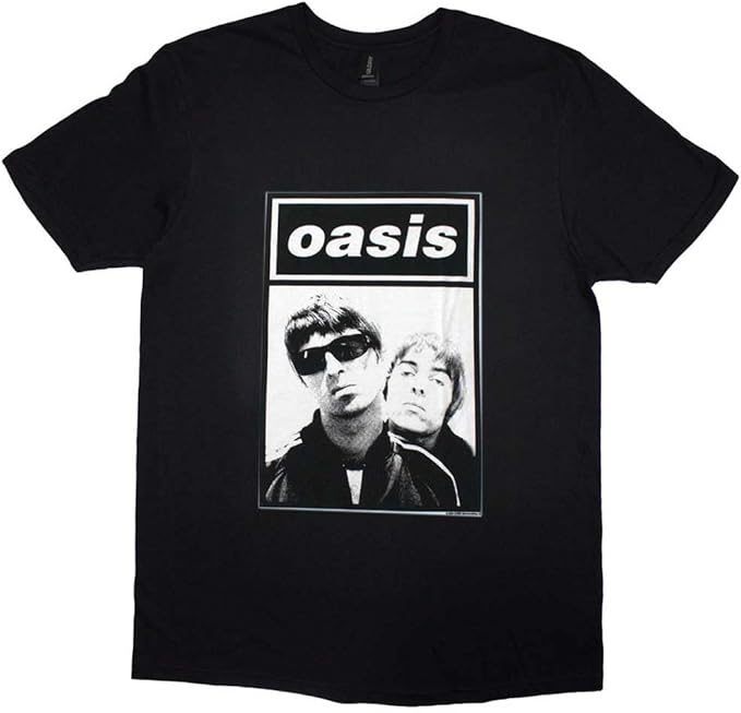 Rock Off officially licensed products Oasis Noel and Liam Boxed Photo T Shirt - Men's T-Shirts - British D'sire