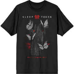 Rock Off officially licensed products Sleep Token Butterflies Band Logo T Shirt - Men's T-Shirts - British D'sire