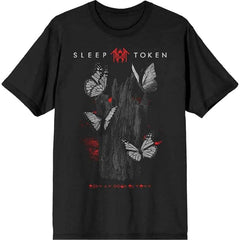 Rock Off officially licensed products Sleep Token Butterflies Band Logo T Shirt - Men's T-Shirts - British D'sire