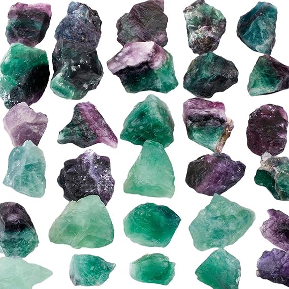 rockcloud 1 lb Natural Crystals Raw Rough Stones for Cabbing,Tumbling,Cutting,Lapidary,Polishing,Reiki Crytsal Healing,Fluorite - Gemstones - British D'sire