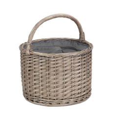 Round Grey Chiller Wicker Picnic Basket - Cool Baskets - British D'sire