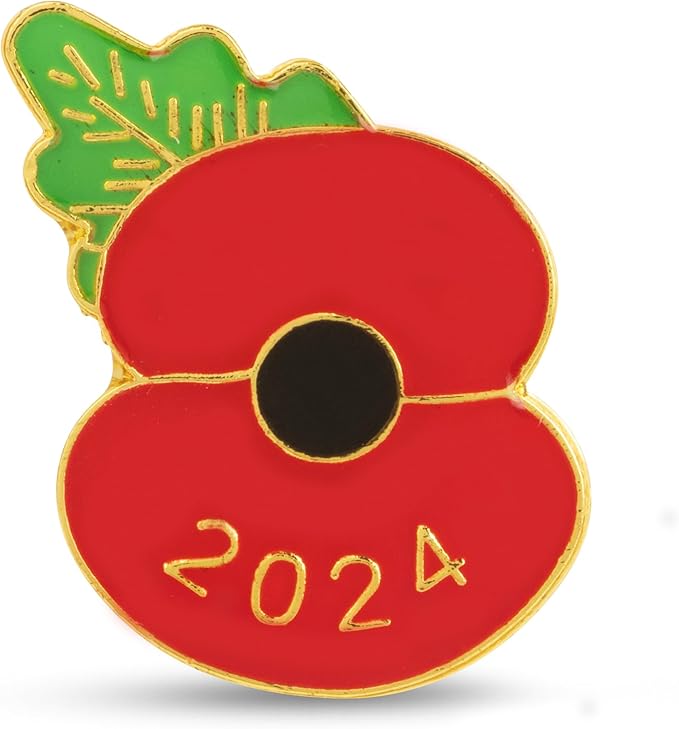 Royal British Legion 2024 Poppy Lapel Pin - Buttons & Pins - British D'sire