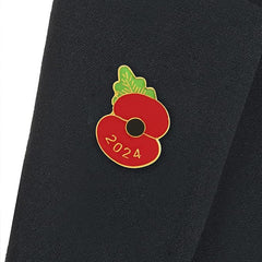 Royal British Legion 2024 Poppy Lapel Pin - Buttons & Pins - British D'sire