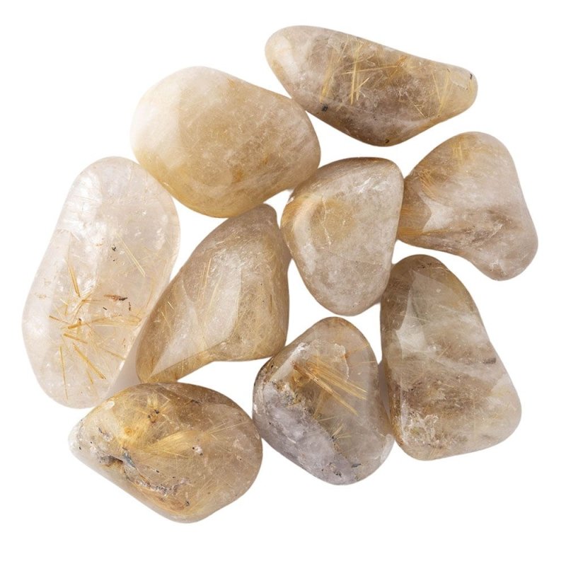 Rutilated Quartz Extra Quality Medium Tumblestone 2 - 3cm - British D'sire