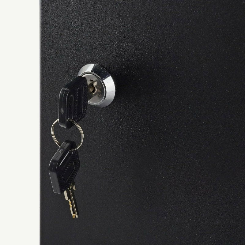 Safes UK Black Keycab 40 Key Cabinet Wall Mounted Safe Key Storage for up to 40 Keys With Easy to Use Key Lock Ideal for Hotel School Office Apartments - Key Cabinet - British D'sire