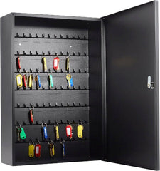 Safes UK Keycab 98 Key Cabinet Wall Mounted Safe Key Storage up to 98 Keys With Easy to Use Key Lock Lockable Metal Cupboard Box Black - Key Cabinet - British D'sire