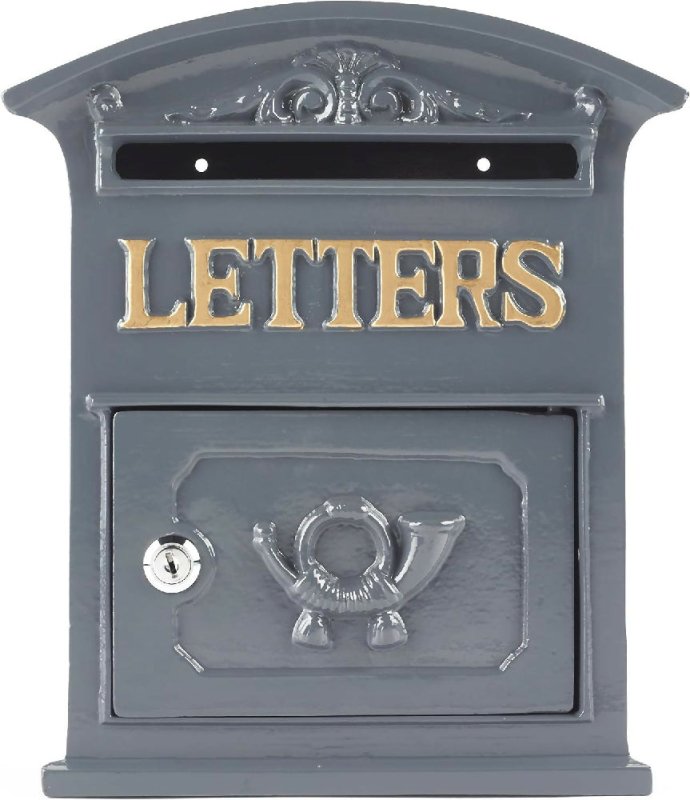 Safes UK Traditional Old Style Letter Post Box Solid Steel Construction Durable 2 Keys - Post Box - British D'sire