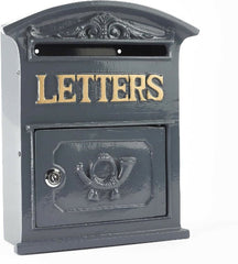 Safes UK Traditional Old Style Letter Post Box Solid Steel Construction Durable 2 Keys - Post Box - British D'sire