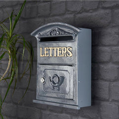 Safes UK Traditional Old Style Letter Post Box Solid Steel Construction Durable 2 Keys - Post Box - British D'sire