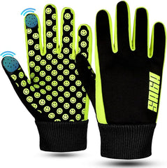 SAGA SPORTS All - Season Kids Waterproof Gloves - Glow in the Dark, Thermal, Touchscreen Compatible & Non - Slip Grip - Kids Cycling Gloves - Gloves & Mittens - British D'sire