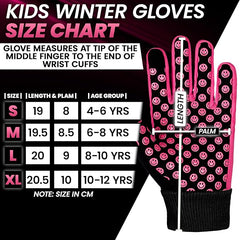 SAGA SPORTS Kids thermal gloves | Waterproof, Touchscreen - Compatible with Reflector Logo | Warm Anti - Slip for Outdoor Activities age 4 - 12| Durable and Machine Washable - Gloves & Mittens - British D'sire