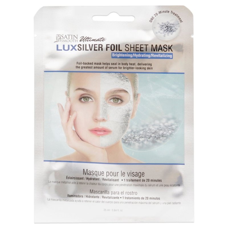 Satin Smooth - Ultimate LuxSilver Foil Sheet Mask for Women - 1 Pc Mask - Mask - British D'sire