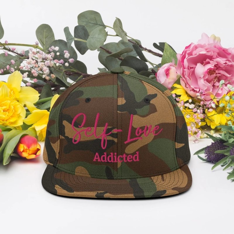 Self Love Addicted Snapback Hat with Embroidery - Snapback Hat - British D'sire