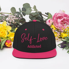 Self Love Addicted Snapback Hat with Embroidery - Snapback Hat - British D'sire