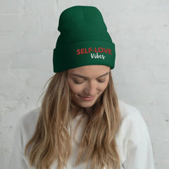 SELF - LOVE VIBES Cuffed Beanie - beanie - British D'sire