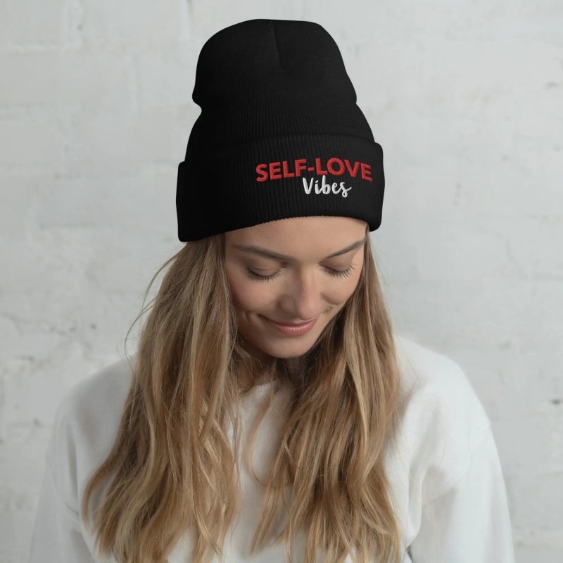 SELF - LOVE VIBES Cuffed Beanie - beanie - British D'sire