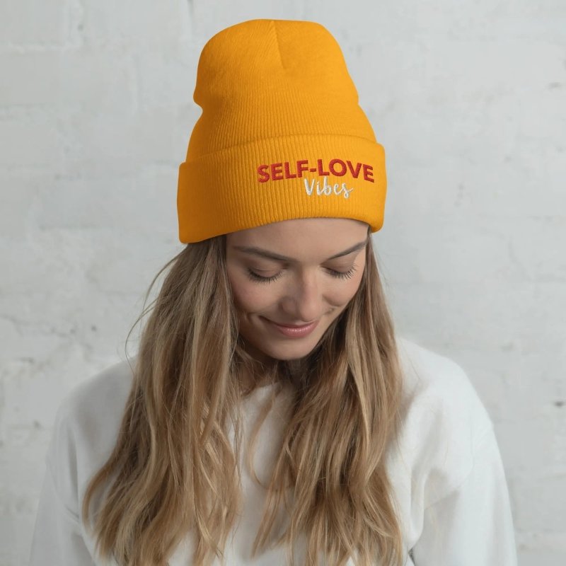 SELF - LOVE VIBES Cuffed Beanie - beanie - British D'sire