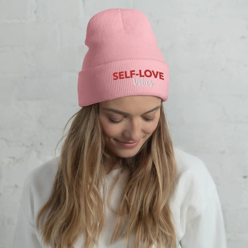 SELF - LOVE VIBES Cuffed Beanie - beanie - British D'sire