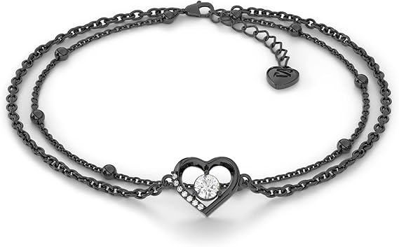 SERASAR |Heart Sign Anklet for Ladies | 925 Sterling Silver with 18ct Genuine Gold Plating | Adjustable Length | Jewellery Box Included - Body Jewellery - British D'sire