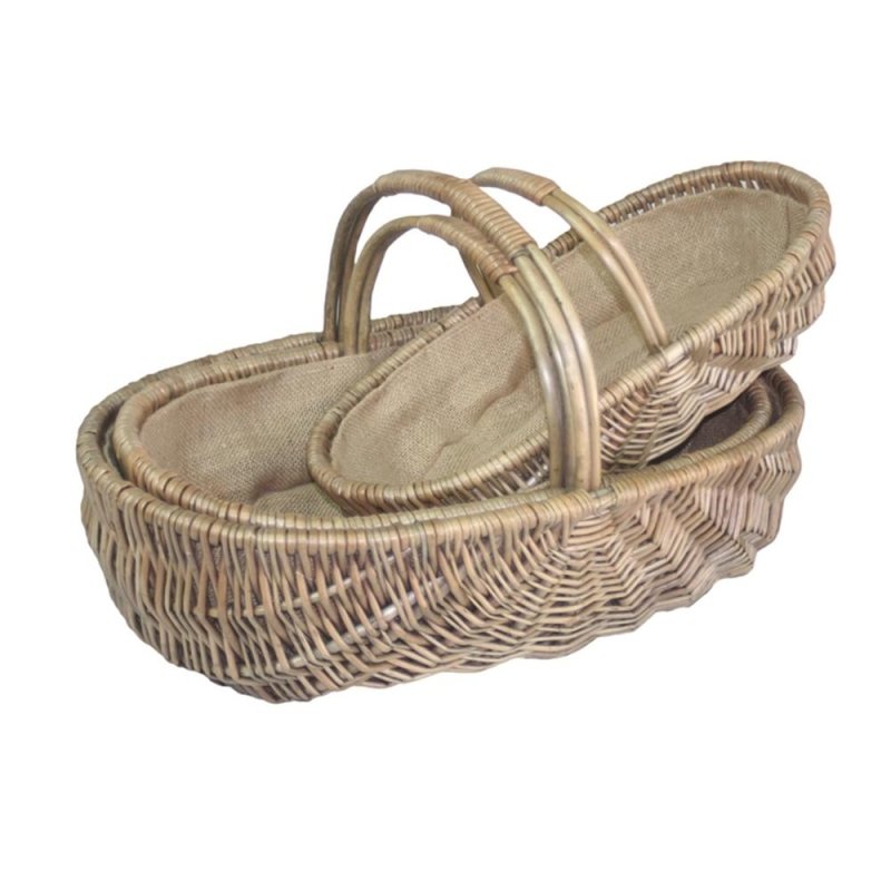 Shallow Antique Wash Lined Garden Trug - Trugs - British D'sire