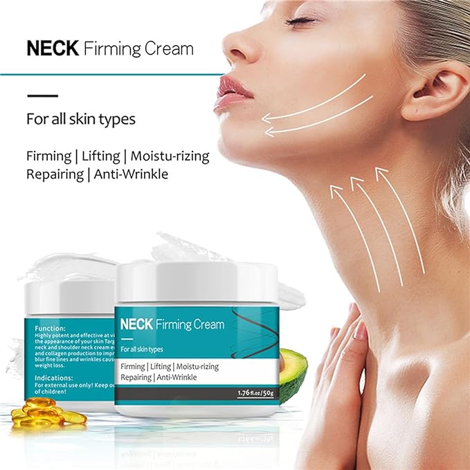 Shefave Neck Firming Cream, Hyaluronic Acid Neck Cream Double Chin Reducer Anti Wrinkle Face Cream - Skin Tightening and Lifting Cream Whitens Swan Neck Beauty Neck Cream Face Moisturizer for Women - British D'sire