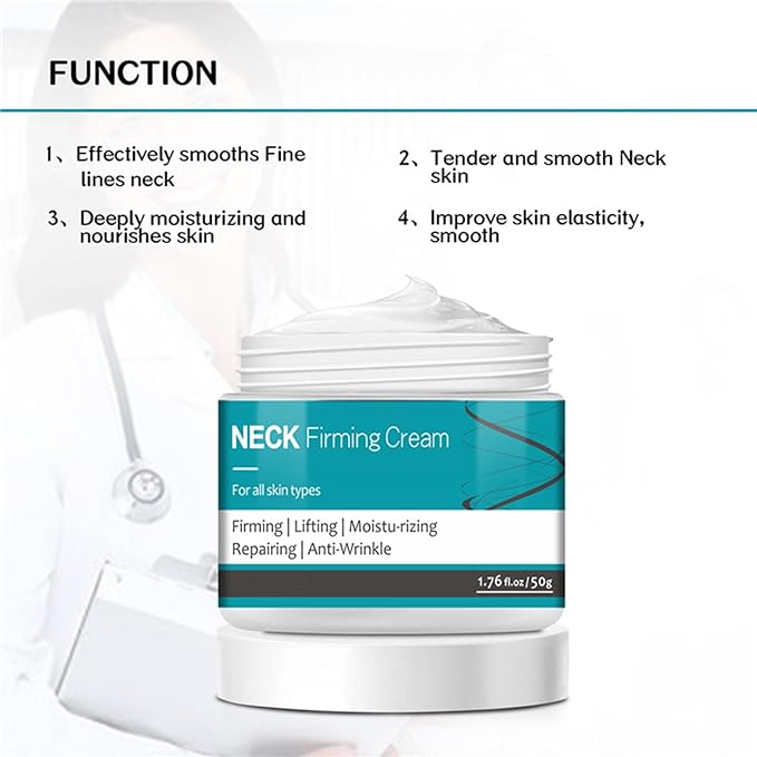 Shefave Neck Firming Cream, Hyaluronic Acid Neck Cream Double Chin Reducer Anti Wrinkle Face Cream - Skin Tightening and Lifting Cream Whitens Swan Neck Beauty Neck Cream Face Moisturizer for Women - British D'sire