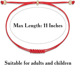 Shonyin 7 Knots Red String Bracelet Kabbalah Protection Thread Handmade String Bracelets Good Luck Gift for Women Men Girls Boys Family - Bracelets - British D'sire