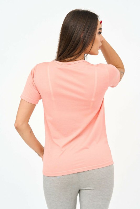 Short-Sleeved V Neck Women's T Shirt in Pink! - Shirts & Tops - British D'sire