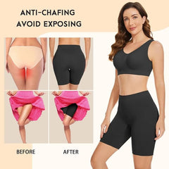 SIHOHAN Womens Slip Shorts Comfortable Short Pants Ultra Soft Seamless Long Briefs for Under Dresses Leggings and Yoga - Women's Shorts - British D'sire