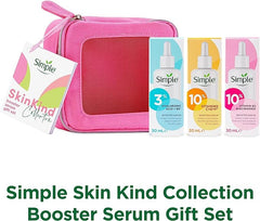 Simple Skin Kind Booster Serum Gift Set with a small travel beauty bag skin care products for her 3 piece - British D'sire