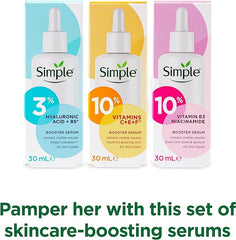 Simple Skin Kind Booster Serum Gift Set with a small travel beauty bag skin care products for her 3 piece - British D'sire