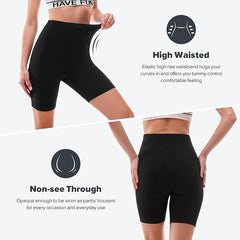 SINOPHANT High Waisted Cycling Shorts Women - Tummy Control Buttery Soft Biker Yoga Running Gym Black Workout Athletic Shorts - Women's Shorts - British D'sire