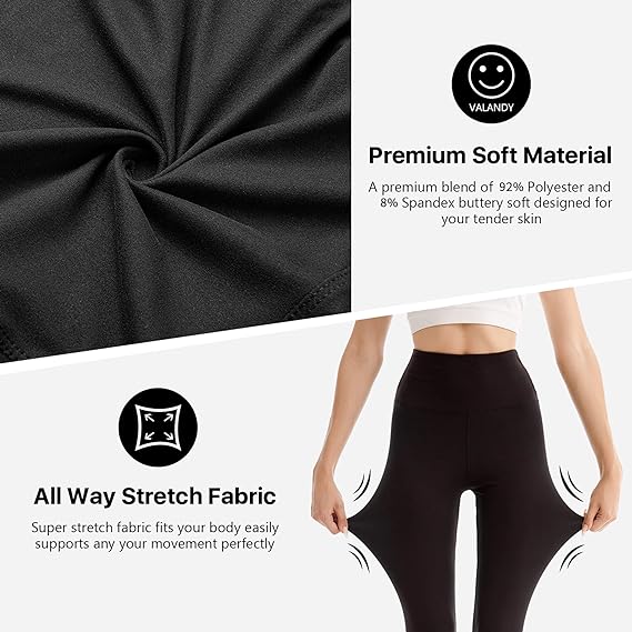 SINOPHANT High Waisted Leggings for Women, Buttery Soft Elastic Opaque Tummy Control Leggings, Plus Size Workout Gym Yoga - Leggings - British D'sire