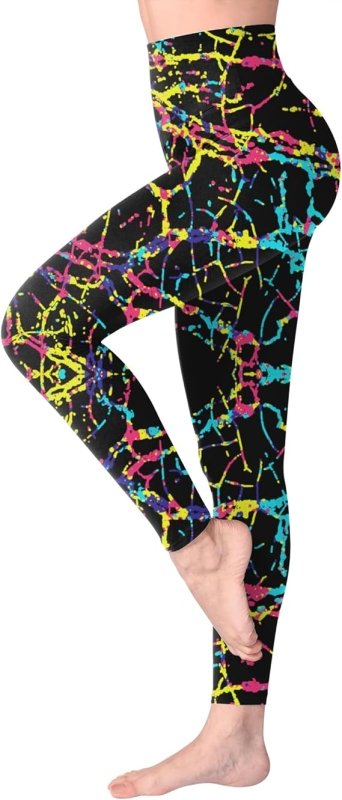 SINOPHANT High Waisted Leggings for Women, Buttery Soft Elastic Opaque Tummy Control Leggings, Plus Size Workout Gym Yoga - Leggings - British D'sire