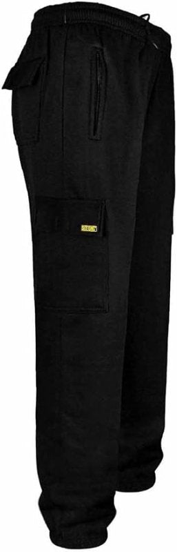 SITE KING Mens Cargo Combat Work Tracksuit Jogging Bottoms with Knee Pad Pockets Fleece Pants - Trousers - British D'sire