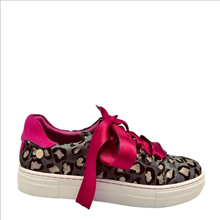 Skate Denim leopard gold cowhide sneaker - Sneaker - British D'sire